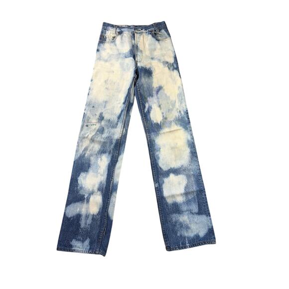 Vintage Levis Jeans Women 26x32 Student Fit High Rise Straight Leg Custom Bleach - Picture 1 of 11
